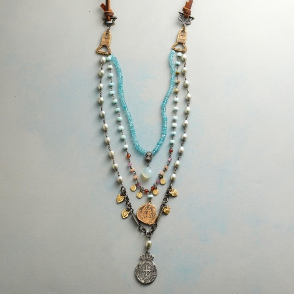 🍒 TRENDING 🍒 CHICA DARLING SUMMER JEWELS GEMSTONE BEIGE PRETTY OPAL RUFFLE - Picture 12 of 16